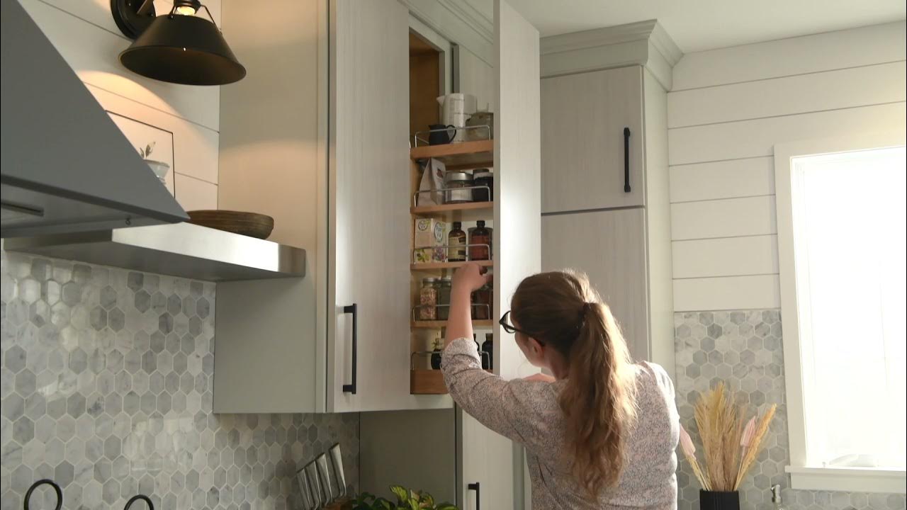 Pull Out Spice Rack Cabinet Drawer - The Brain & The Brawn