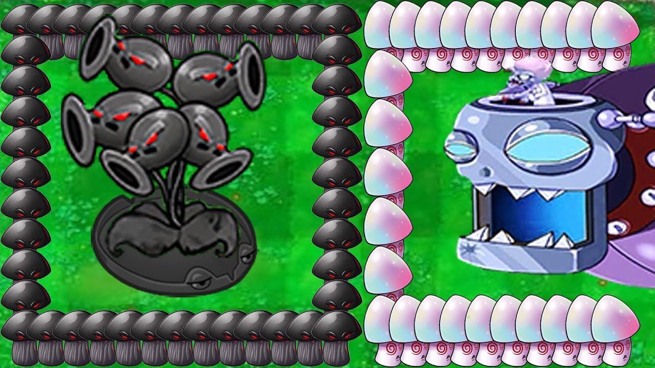 99 Doom Gatling Pea X HypnoX Doom Gloom-shroom Vs Dr Zomboss Giga ...
