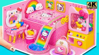 How To Make Cutest Pink Miniature House with Claw Machine & Rainbow Slide Pool ❤️ DIY Mini House