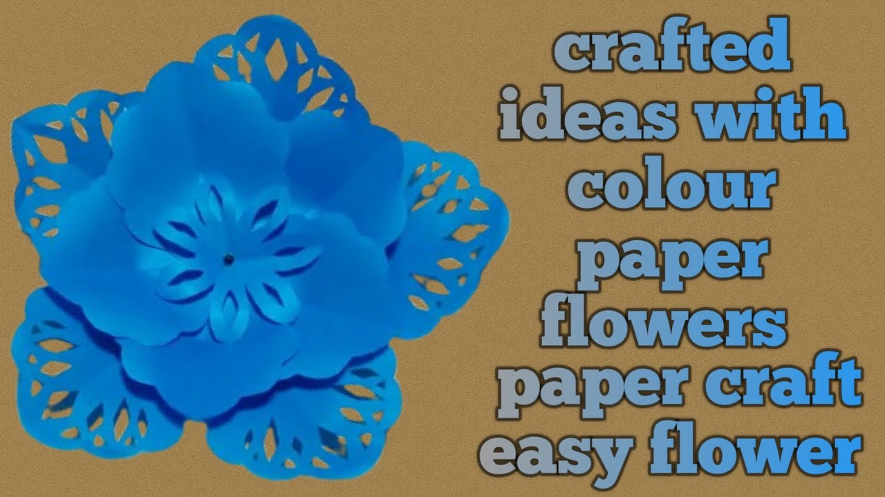 Chart paper border design of flower | craft paper flower simple and easy