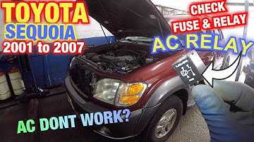 Toyota Sequoia 2001 to 2007 AC Dont work Possable Cause AC RELAY  ||  AC shut down