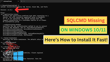 SQLCMD Missing on Windows 10/11? Here’s How to Install It Fast!