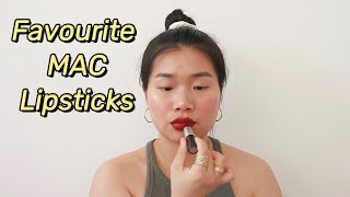 My favourite MAC lipsticks | Mac lipsticks swatches | Medium skintone | 黄皮最爱的MAC口红