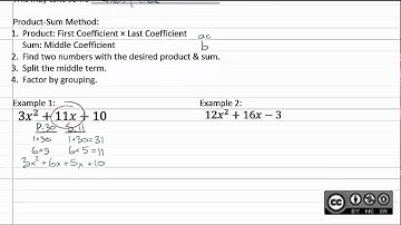 10.2a Factor Trinomials - Reverse FOIL