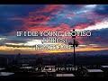 If I die Young-Lloyiso (Lyrics) Nightcore