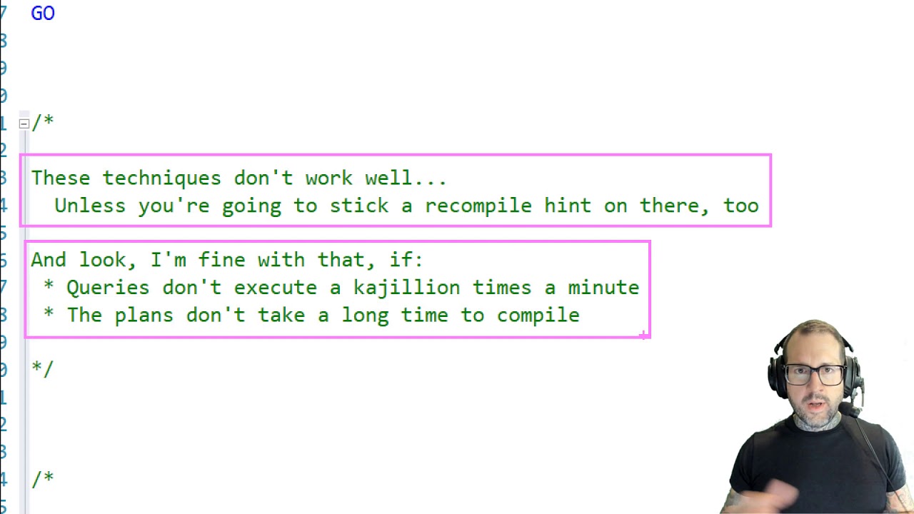 Defeating Parameter Sniffing With Dynamic SQL - YouTube
