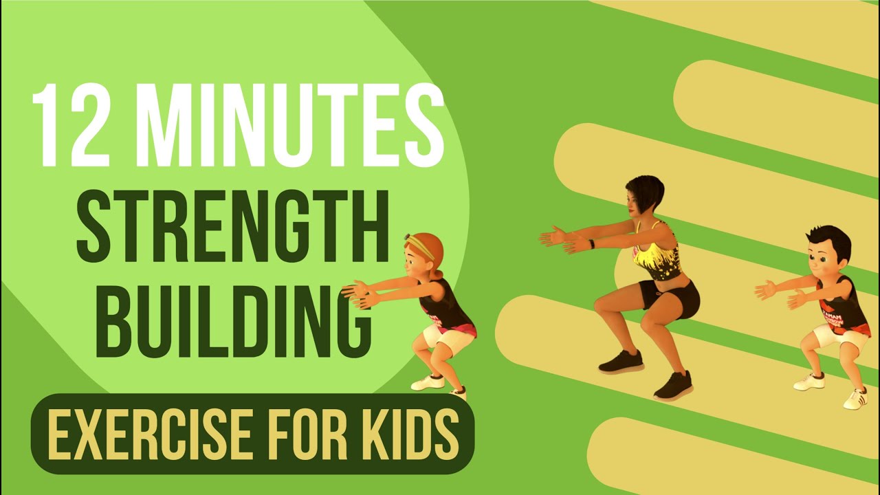 12 MINUTE STRENGTH BUILDING WORKOUT FOR KIDS | EXERCISE WITH MOM - YouTube