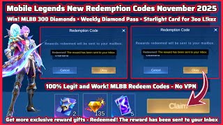 Mobile Legends New Redeem Codes November 8, 2025 - Free Gift for your? Just follow the mechanics
