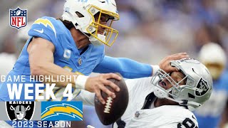 Las Vegas Raiders vs. Los Angeles Chargers | 2023 Week 4 Game Highlights