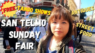San Telmo Sunday Fair In Buenos Aries Free Tango Shows & Antiques Argentina Ep. 205