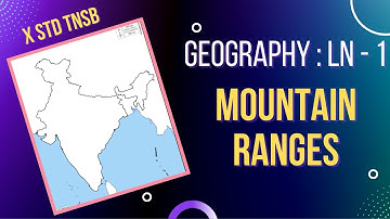 Class 10 -Geography Map - Lesson 1 - Mountain Ranges