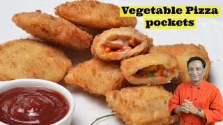 Vegetable Pizza Pockets - Crispy Vegetable Patties  - Crunchy Pizza Bites - Home Made Pizza Bites