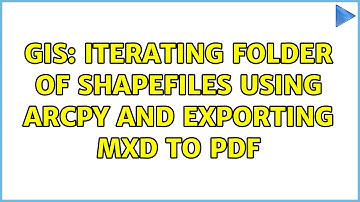 GIS: Iterating folder of shapefiles using ArcPy and exporting mxd to PDF