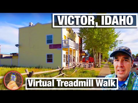 City Walks - Victor Idaho Virtual Treadmill Walk - Exploring Small Town Idaho