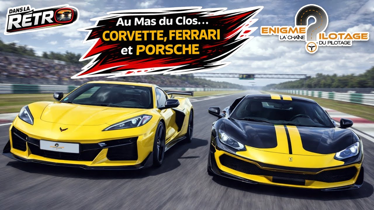 Au Mas du Clos…CORVETTE, FERRARI et PORSCHE