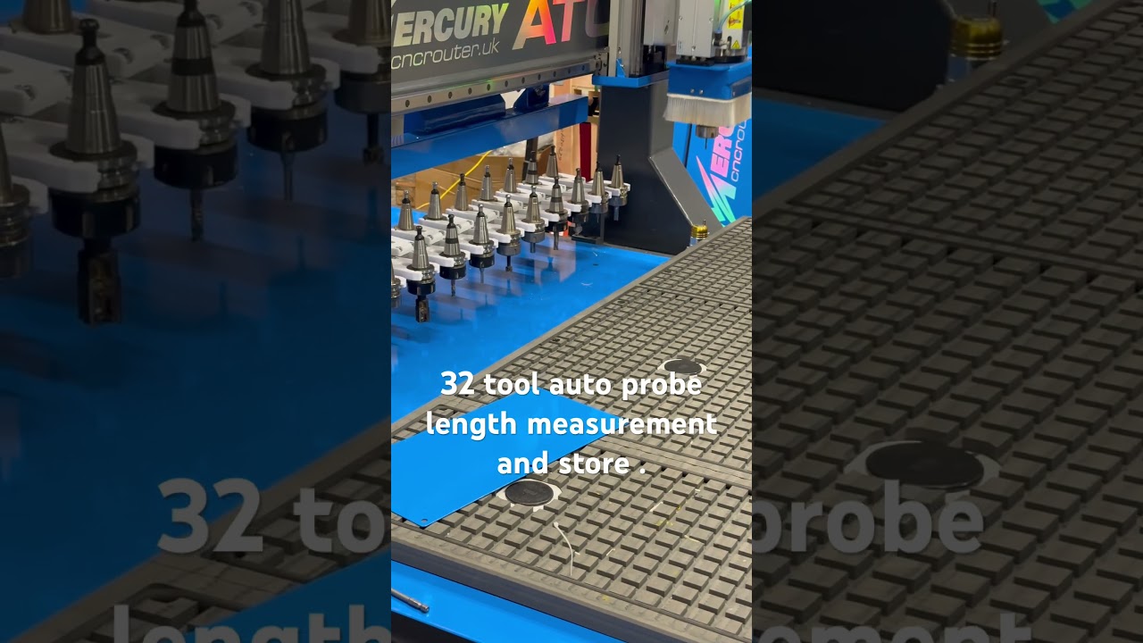Cnc router ATC. Probing automated for fast machine setup . #uccnc #cnccontroller #cnctechnology