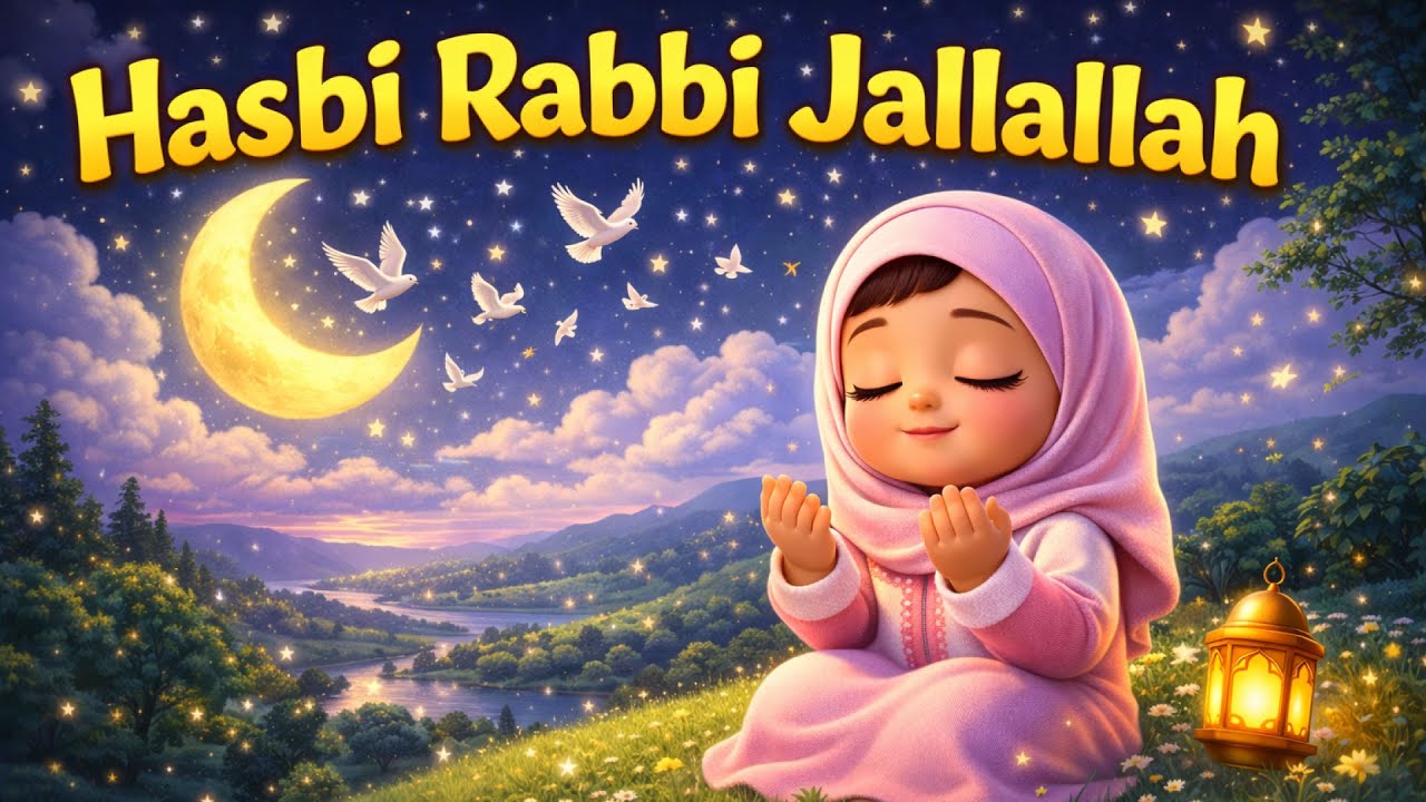 Hasbi Rabbi Jallallah 🌙  Islamic Kids Naat 3D Pixar Style  Baby Sleep Lullaby & Bedtime Dua