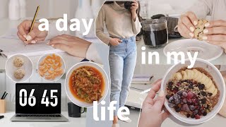 A DAY IN MY LIFE | 9-6 work routine + what I eat in a day working from home