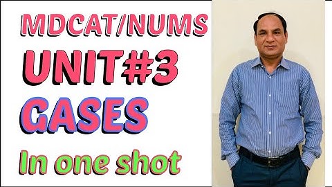 MDCAT | UNIT#3 |Gases | one Shot video,