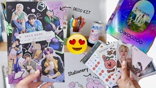 Cute stationery!!! 😍 BTS Deco Kit + Sowoozoo Unboxing [방탄소년단 언박싱] 💜