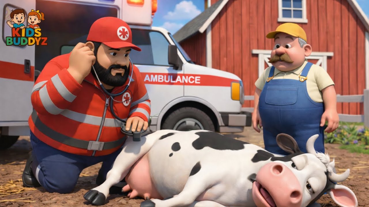 Old McDonalds had a farm | Two Cows Fight | One Gets Hurt 😱 | Emotional Kids Story 😩