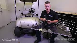 WIN-1018 RHOX Acrylic Split Windshield on a Yamaha Drive
