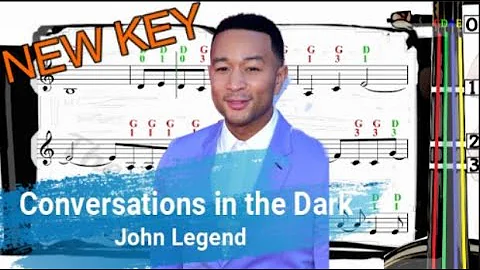 Conversations in the Dark | John Legend | Violin SHEET MUSIC [With Fingerings] [Level 3] New Key
