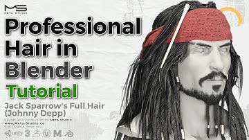 Blender hair - Professional Hair card tutorial - Jack Sparrow