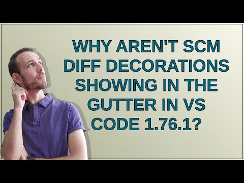 Why aren't SCM diff decorations showing in the gutter in VS Code 1.76.1?