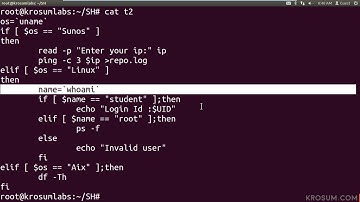 Shell Script Conditional statement - if elif statement
