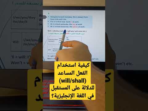للدلالة على المستقبل في اللغة الإنجليزية   كيفية استخدام الفعل المساعد