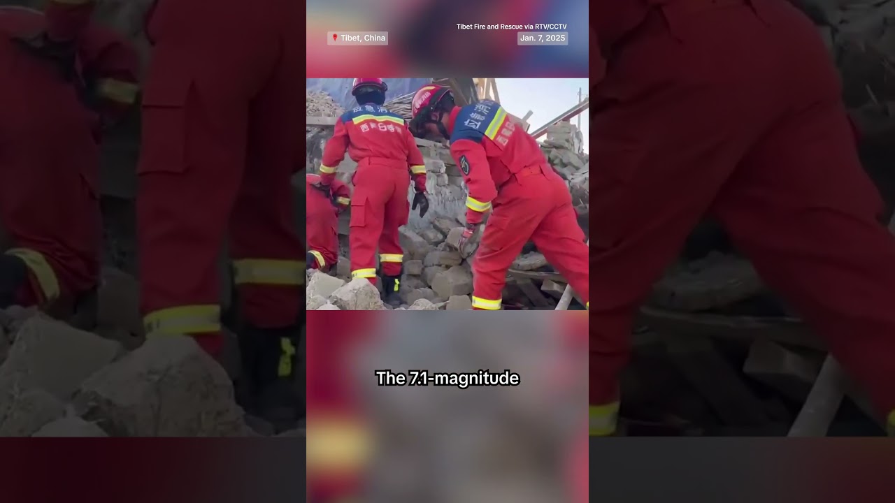 A 7.1-magnitude earthquake struck Tibet, causing mass casualties