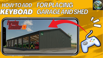 How to add keyboad in FS20 | How to add Gamepad in FS20 for placing Garage | FS20 mods #fs20mods