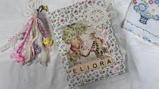 Winnie the Pooh themed junk journal 🌸 handmade keepsake book #babyscrapbook #junkjournalideas 