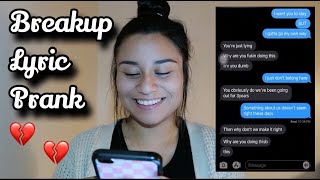 LYRIC PRANK ON MY BOYFRIEND **CUTE REACTION**