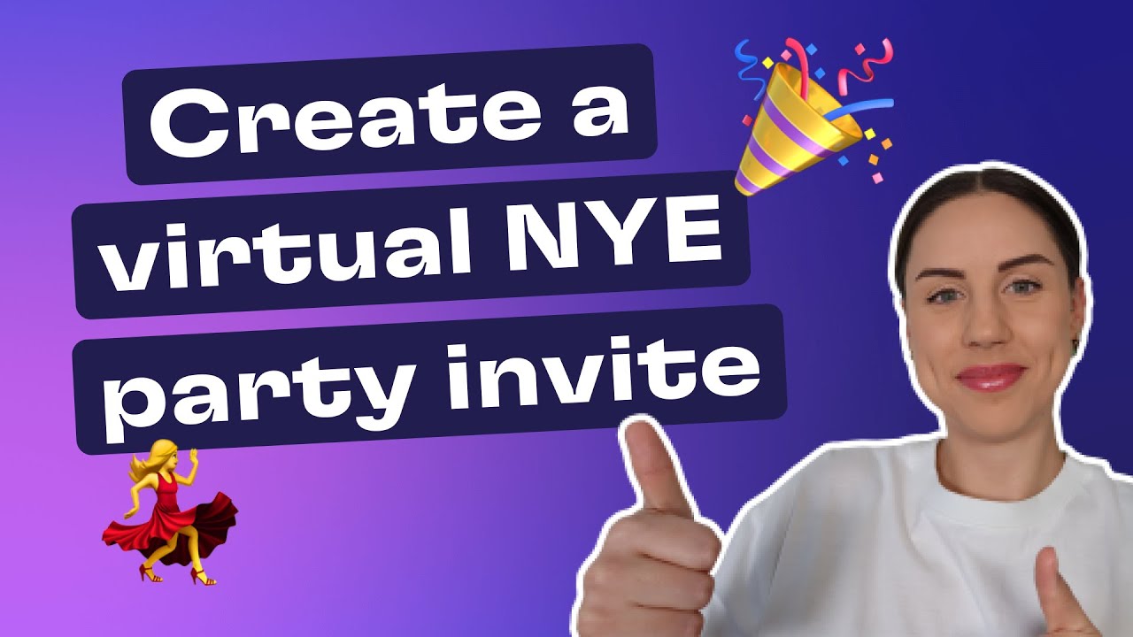 How to create a virtual New Years party invitation - YouTube