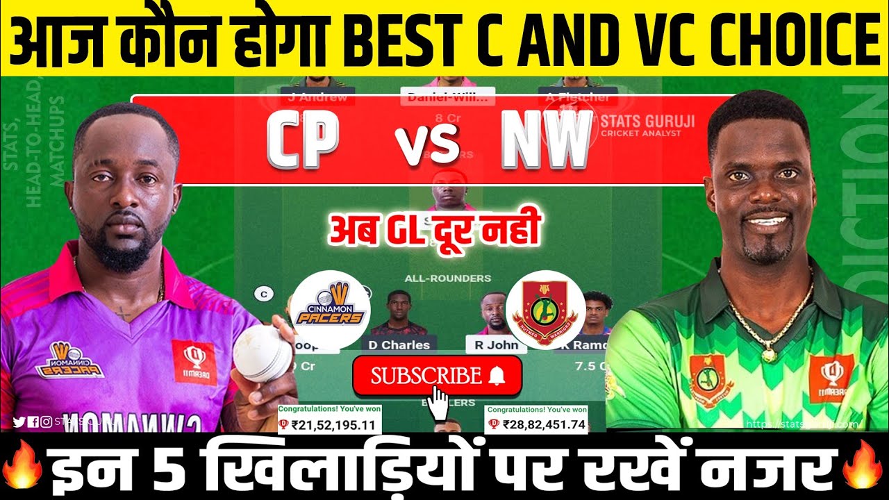 CP vs NW Dream11, CP vs NW Dream11 Team, CP vs NW Dream11 Prediction, Spice Isle T10 League 2025
