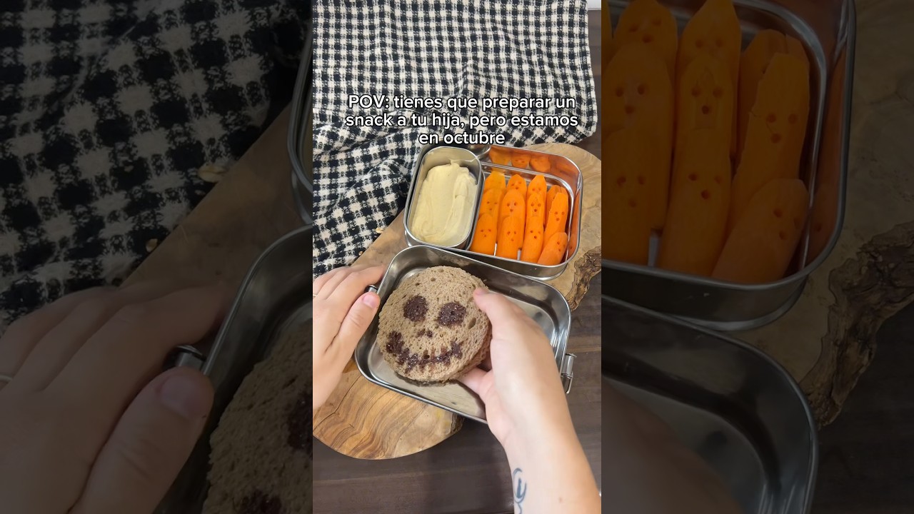 tienes que preparar un snack a tu hija, pero estamos en octubre 🎃👻 