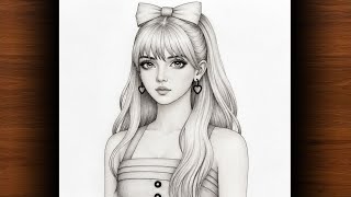 How to Draw a Beautiful Girl | Easy & Step By Step Pencil Sketch | Beginner’s Tutorial