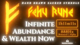Fehu Rune 888Hz Attract Money Wealth &amp; Manifest Infinite Abundance • Norse Fire Rune Prosperity Gate