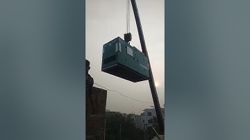 Genset lifting and unloading on roof top structure