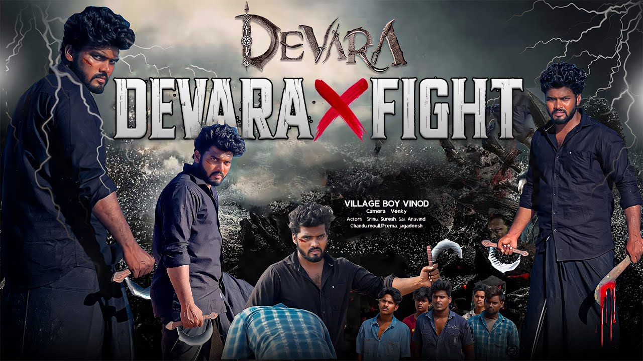 Devara x fight spoof | VILLAGEBOYVINOD |NTR|Anirudh| Devara container ...