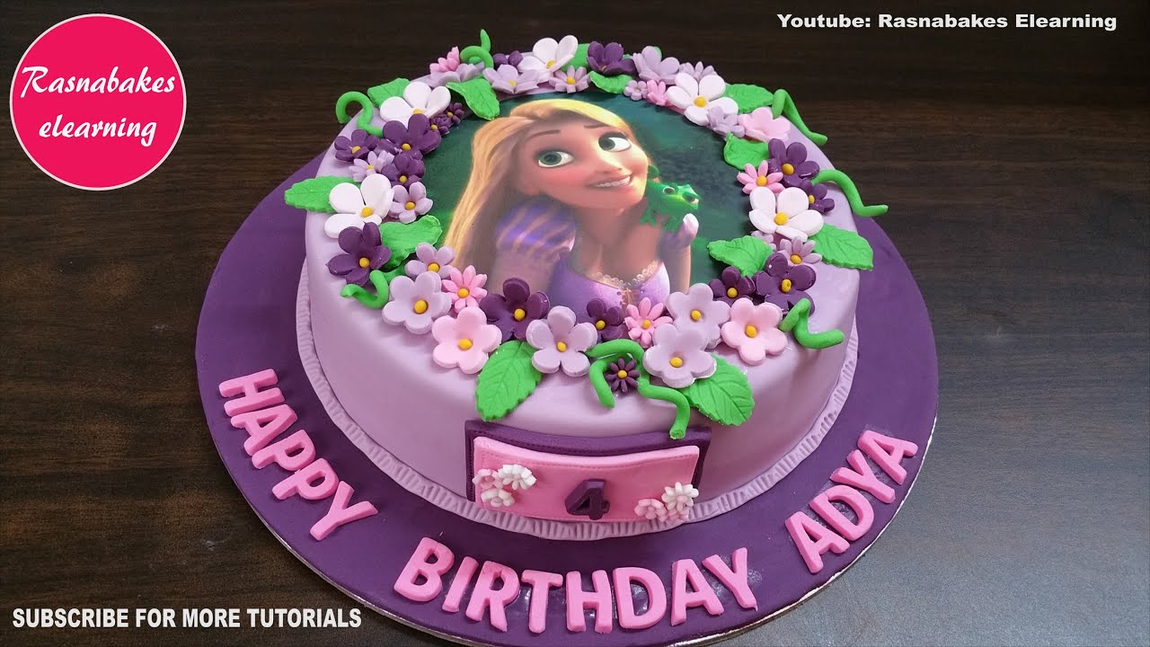 rapunzel full sheet cake