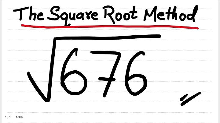 Square root of 676 | long division method | the square root method | square of 26 by long division