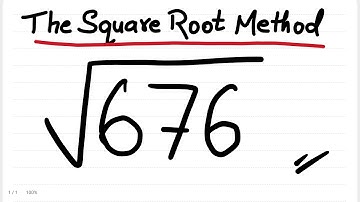Square root of 676 | long division method | the square root method | square of 26 by long division