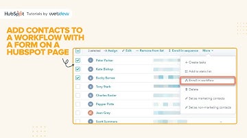 How to add contacts to a workflow with a form on a HubSpot page
