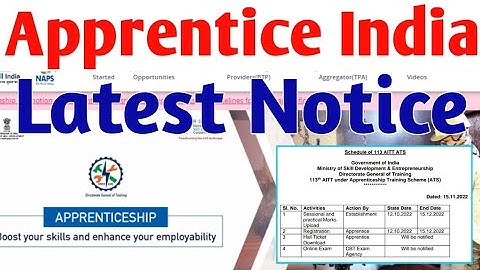 AITT Apprentice Latest Updates, AITT @ApprenticeshipIndia.gov.in Latest Notice 2022, #apprenticeship