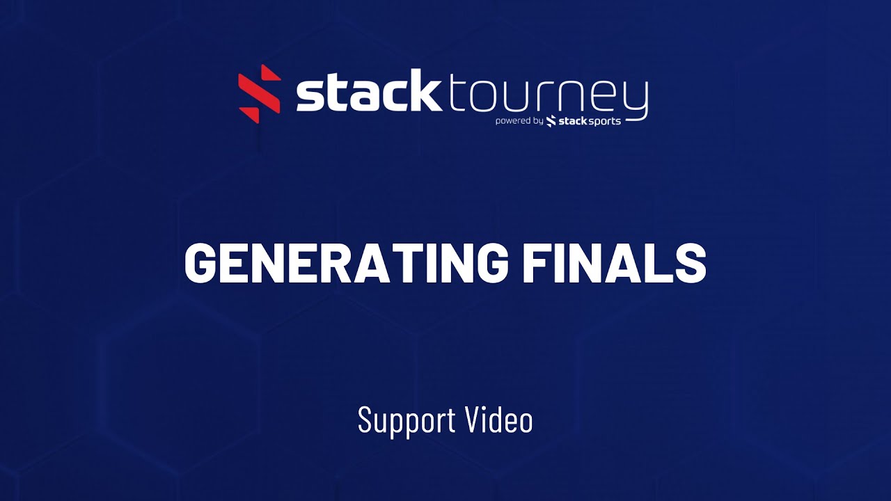 Generating Finals - Help Video | Stack Tourney - YouTube