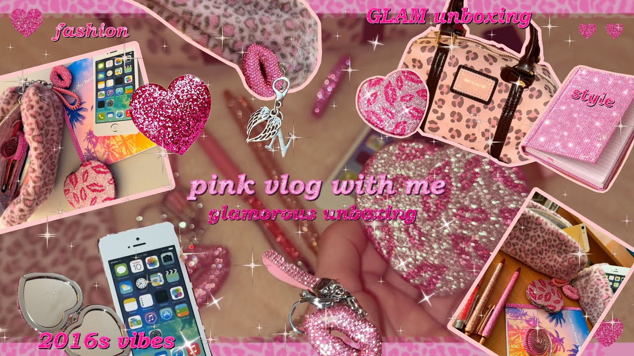 ГЛАМУР РАСПАКОВКА 🩷 Розовый влог | стильная сумка, мини iPhone блокнот, блестящие аксессуары, 4K