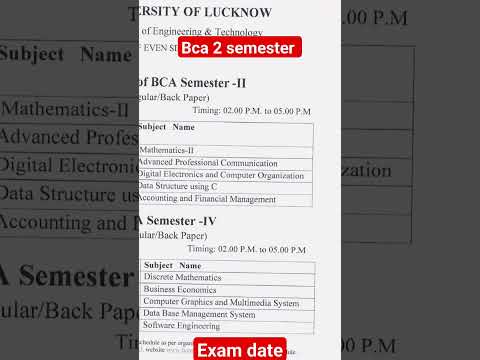 bca second semester